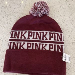 VS Pink Burgundy Beanie